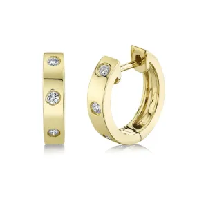 0.11CT DIAMOND HUGGIE EARRING - SC55010251