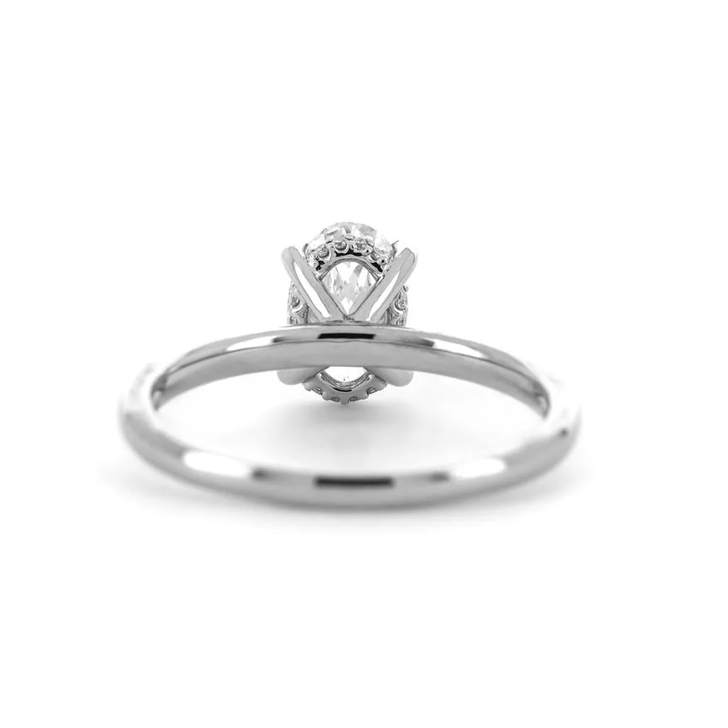 1.29ctw Oval Diamond Engagement Ring - 950 Platinum