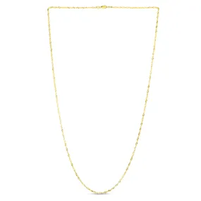 14K Gold 1.3mm Singapore Chain