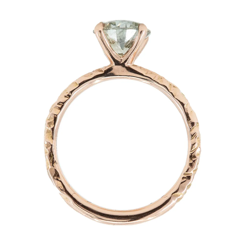 1.62ct Round Champagne-Grey Diamond Evergreen Solitaire in 14k Rose Gold