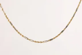 18.5" 14k Rope & Link Chain Necklace (7.88g.)