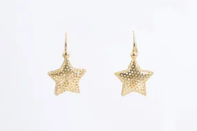 18k Yellow Gold Openwork Star Earrings (4.77g.)