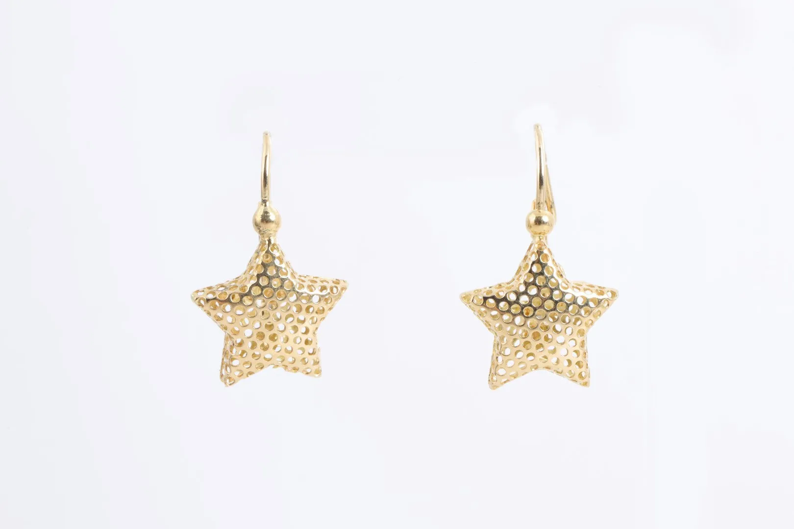 18k Yellow Gold Openwork Star Earrings (4.77g.)