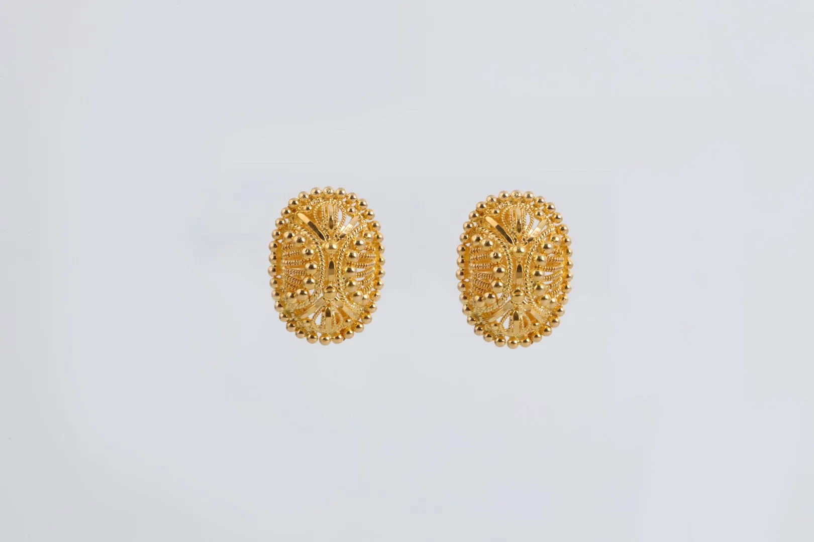 22k Yellow Gold Openwork Earrings (5.26g.)