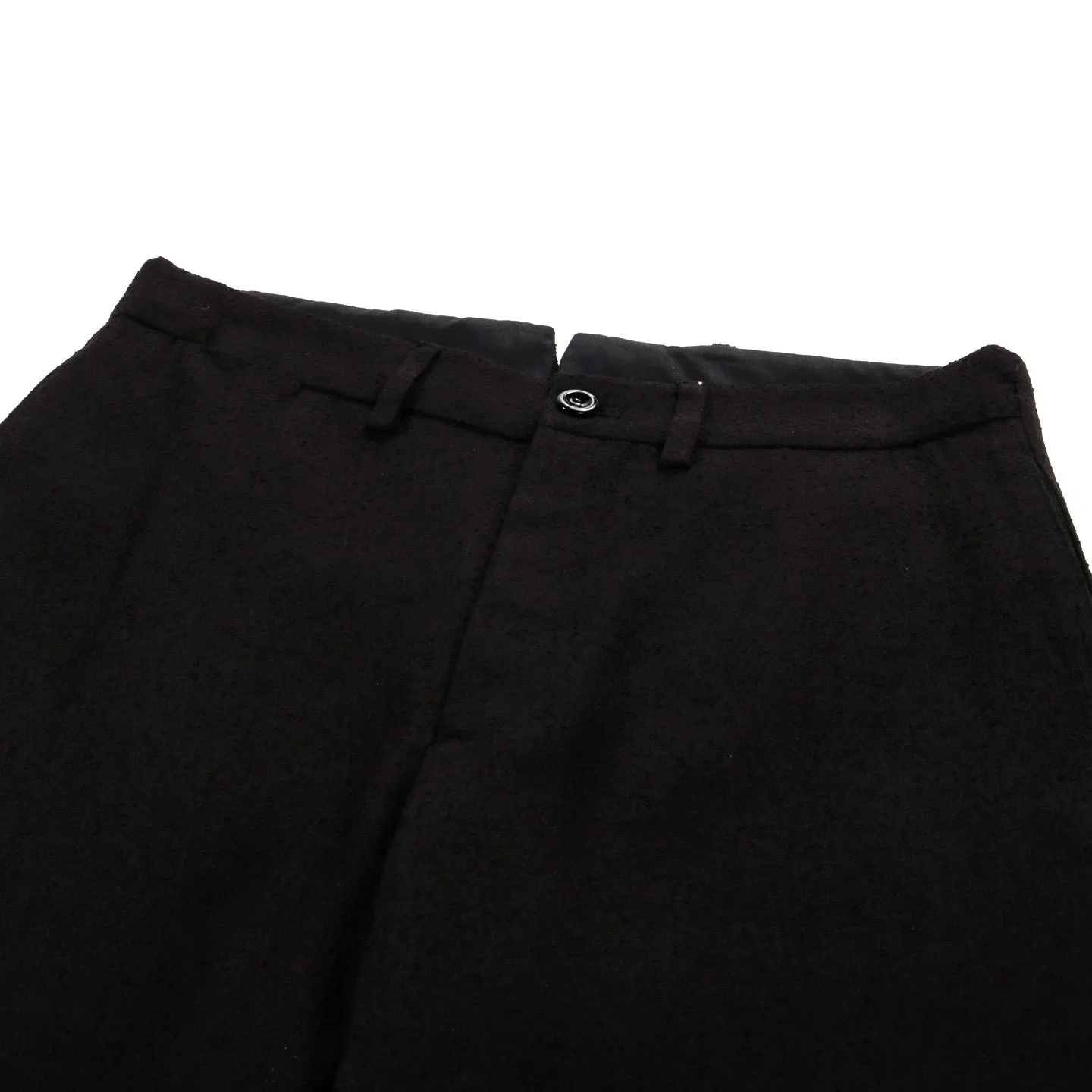 4SDESIGNS H. SARTORIAL PANT BLACK BOUCLETTE HEAVY VISCOSE SATEEN