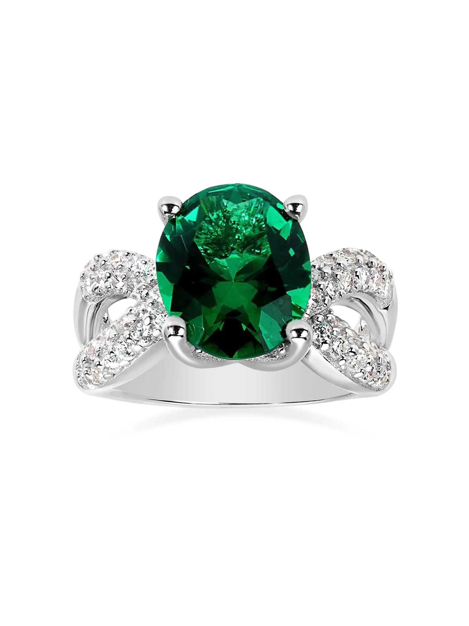 5 Carat Green Emerald Party Ring For Women