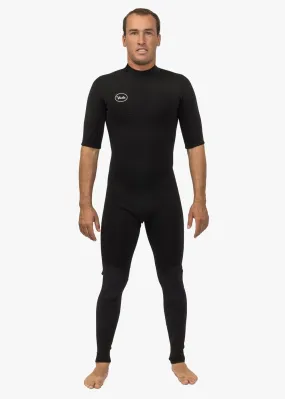 7 Seas 2-2 Short Sleeve Back Zip Wetsuit, BLK