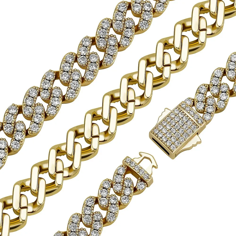 8mm Micro Cuban Link Bracelet in Yellow Gold