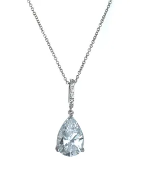 925 Silver CZ Pendant Necklace