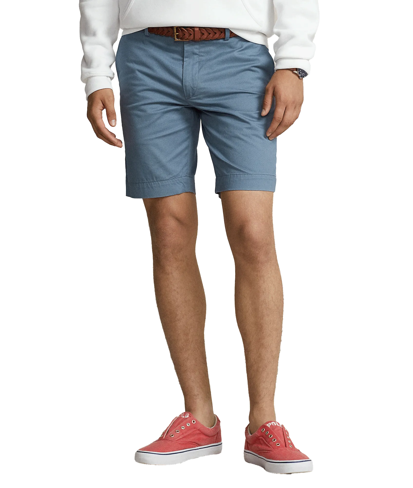 9.5-inch Stretch Slim Fit Chino Short - Blue