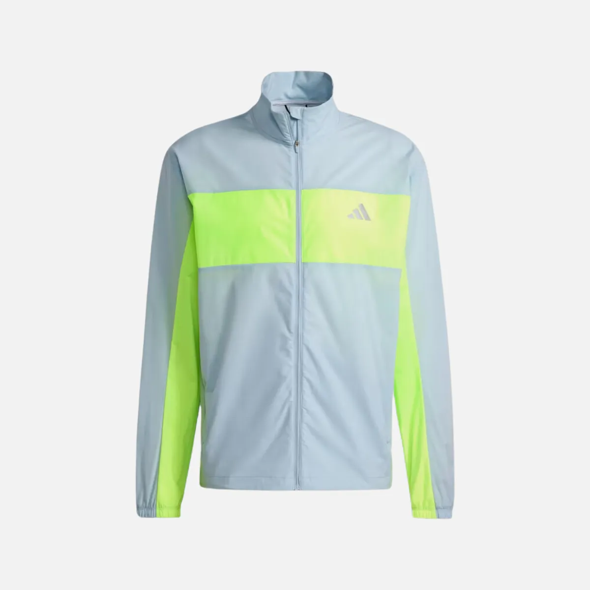 Adidas Break The Norm Men's Running Jacket -Wonder Blue/Lucid Lemon