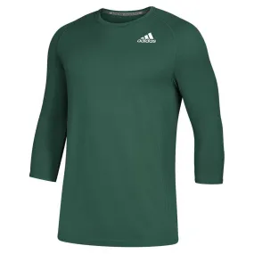 adidas Men's Dark Green Fielder's Choice 2.0 3/4 Baselayer