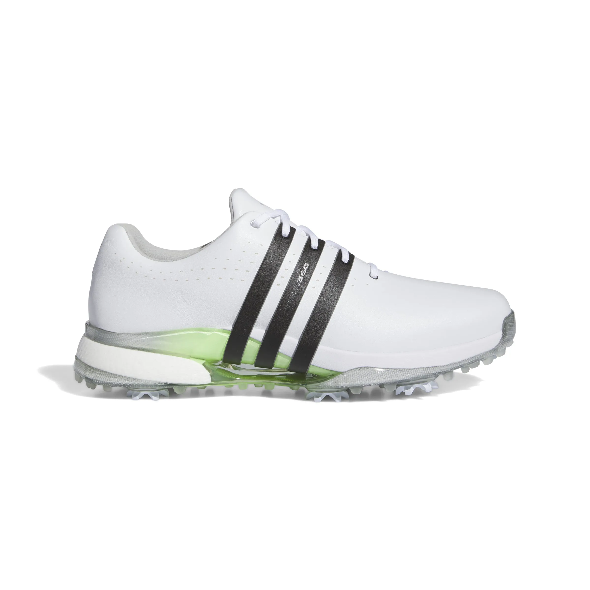 adidas Tour360 24 BOOST Golf Shoes - Cloud White / Core Black / Green Spark