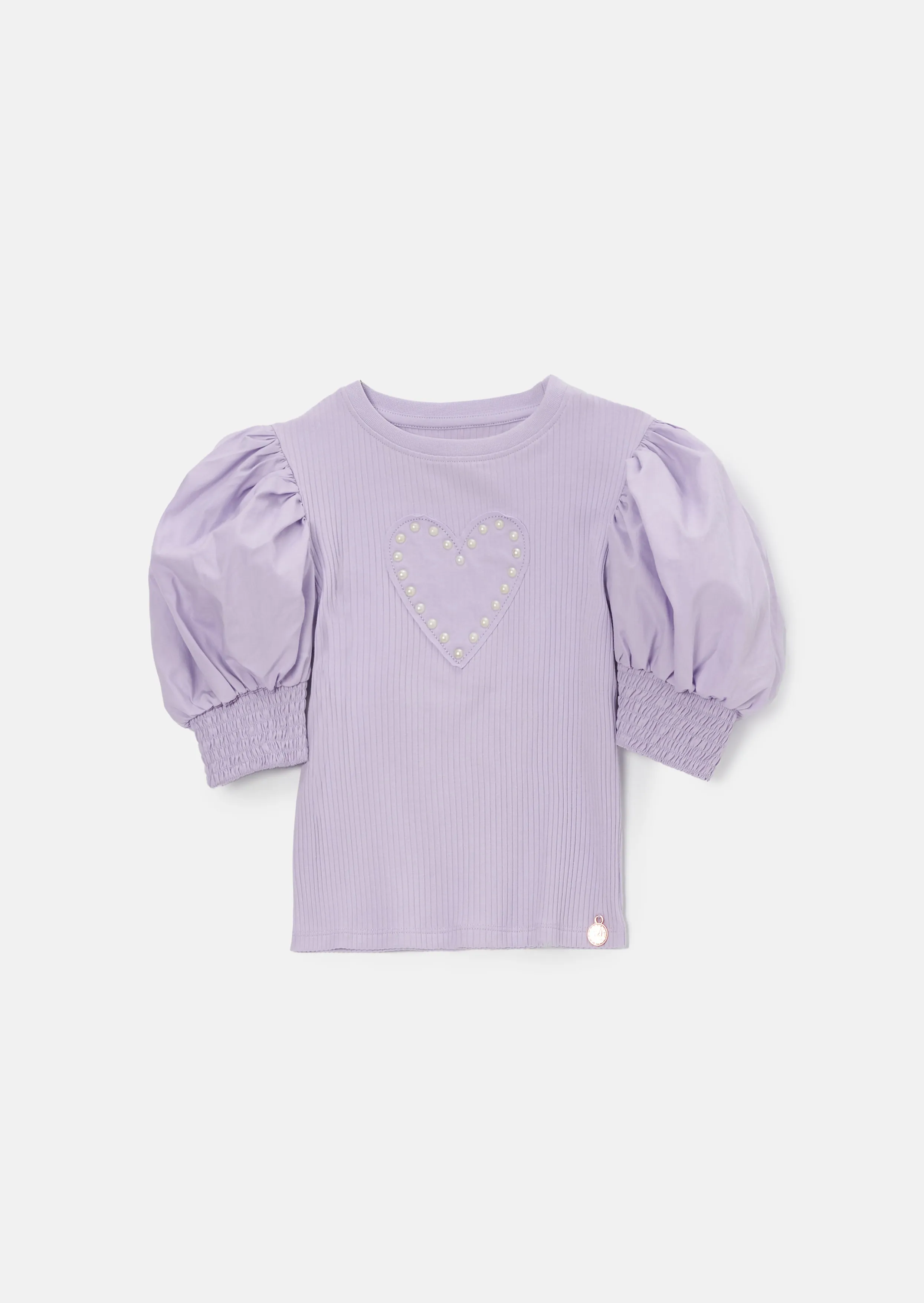 Agatha Purple Rib Heart Top