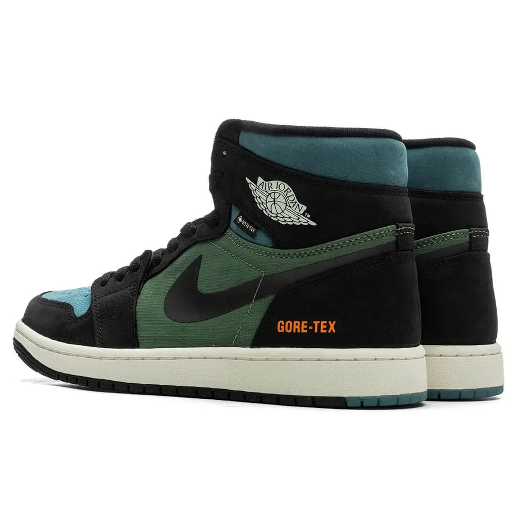 Air Jordan 1 Element 'Black Olive'- Black/Sky J Light Olive/Bright Mandarin