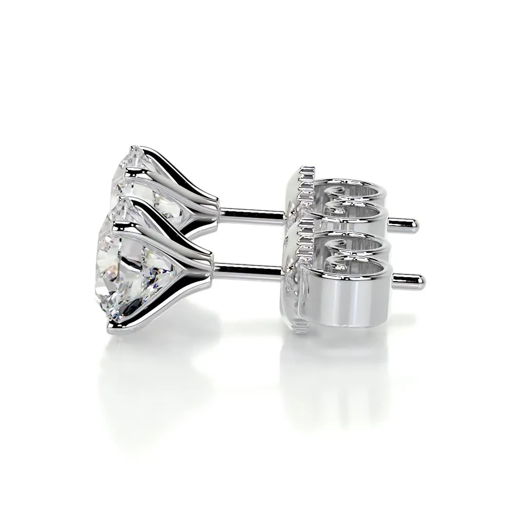 Allen Diamond Earrings -14K White Gold (RTS)