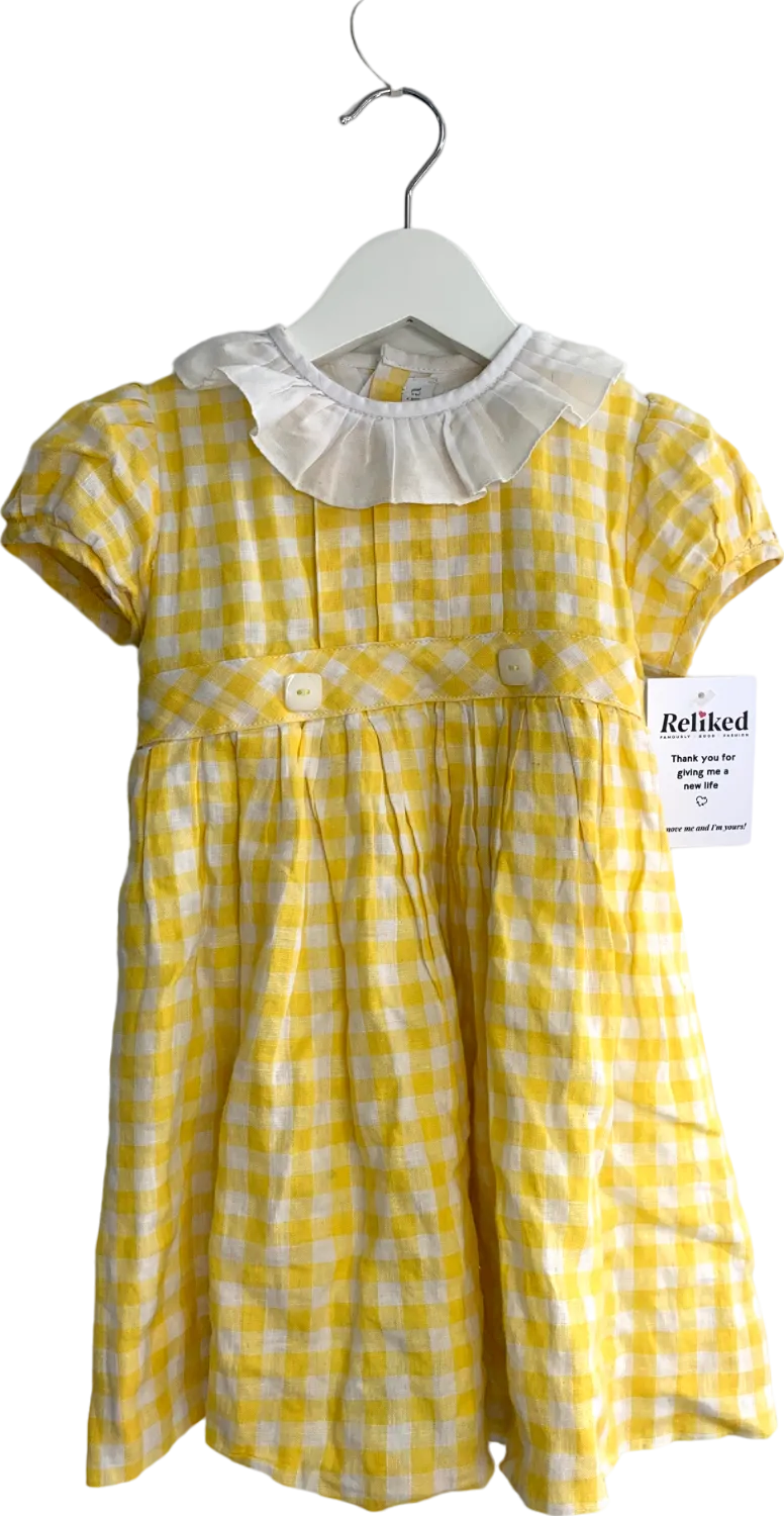 Amaia Yellow Gingham Dress 3 Years