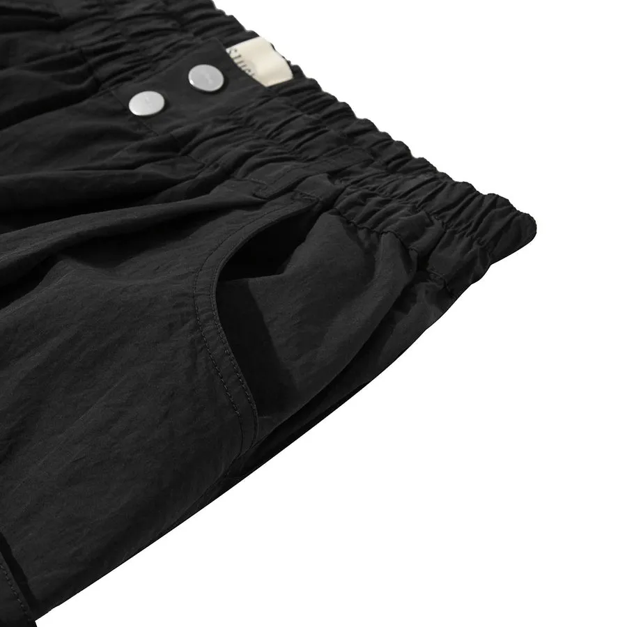 A[S]USL NYLON SQUARE POCKET PANTS-BLACK