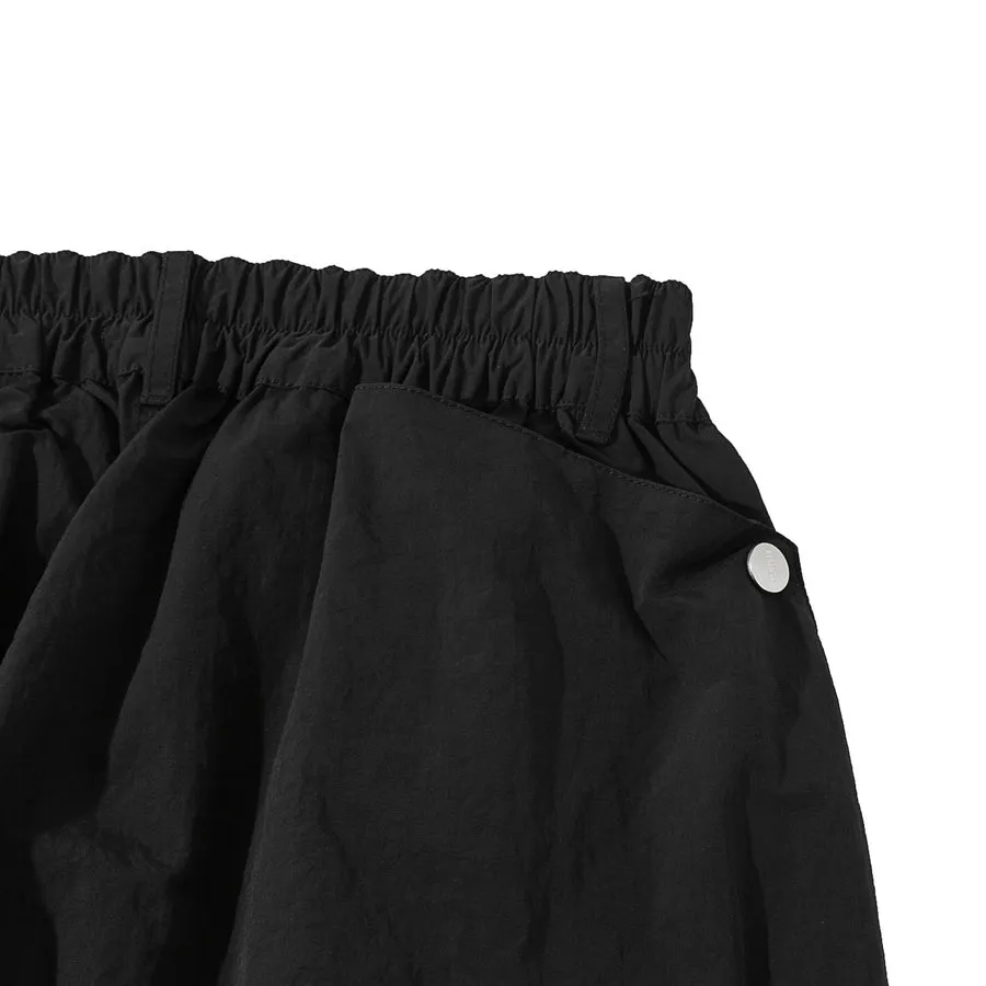 A[S]USL NYLON SQUARE POCKET PANTS-BLACK