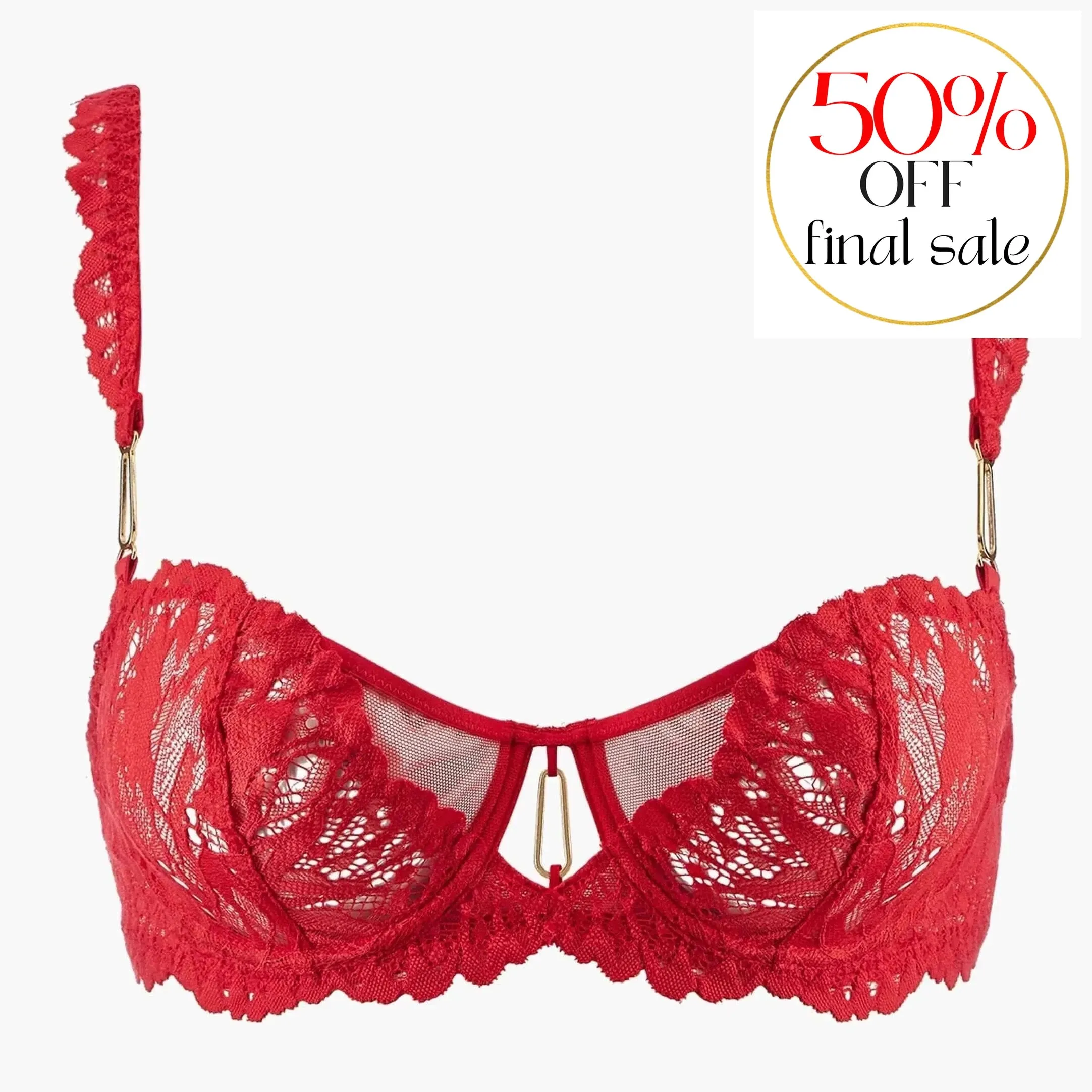 Aubade Flowermania Half Cup Bra in Rouge Floral LAF14