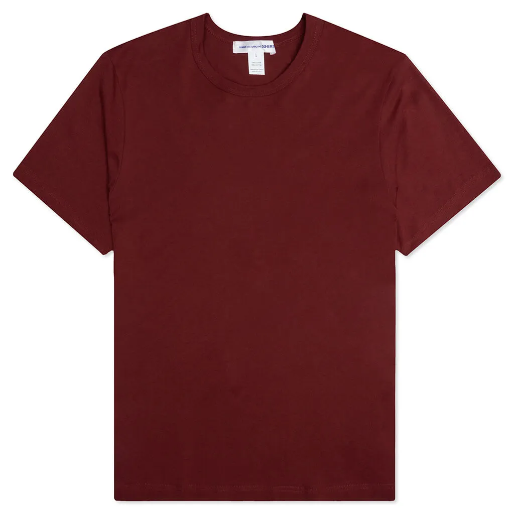 Back Logo S/S Tee - Burgundy