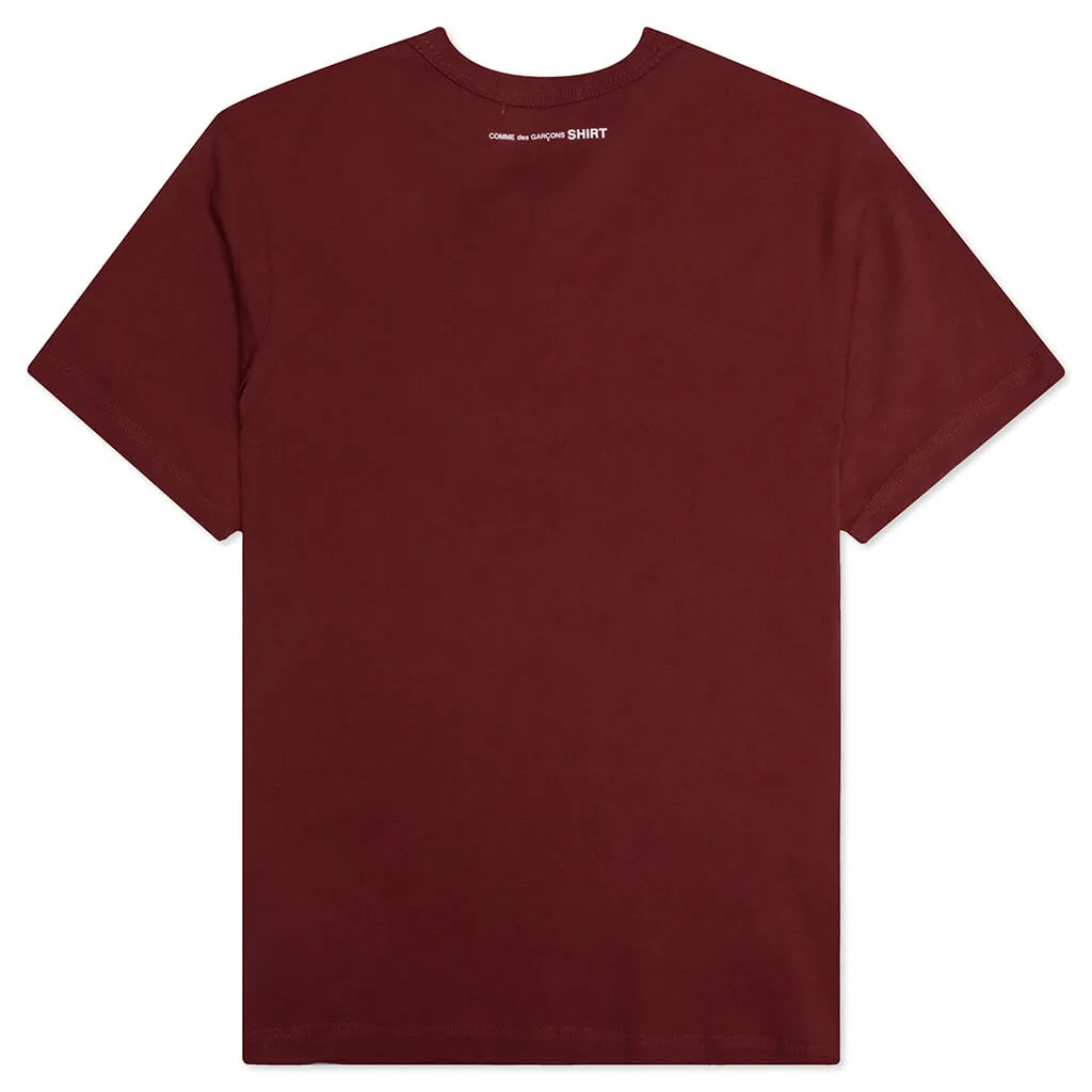 Back Logo S/S Tee - Burgundy