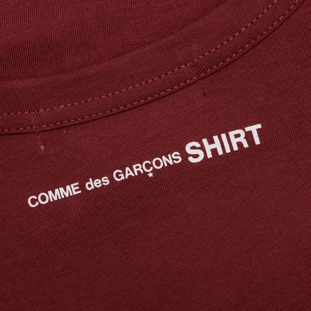 Back Logo S/S Tee - Burgundy