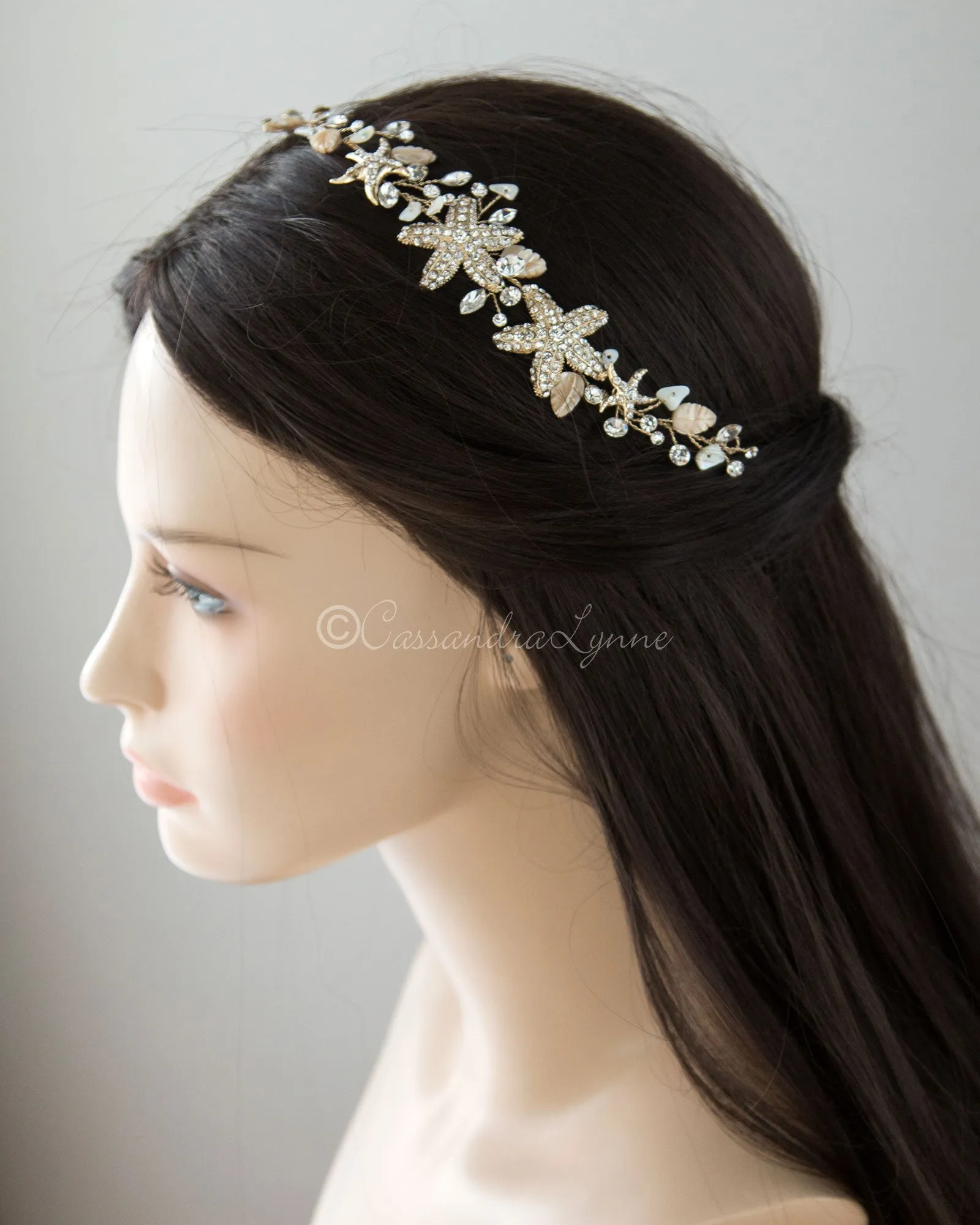 Beach Bride Hair Vine of Starfish and Shell