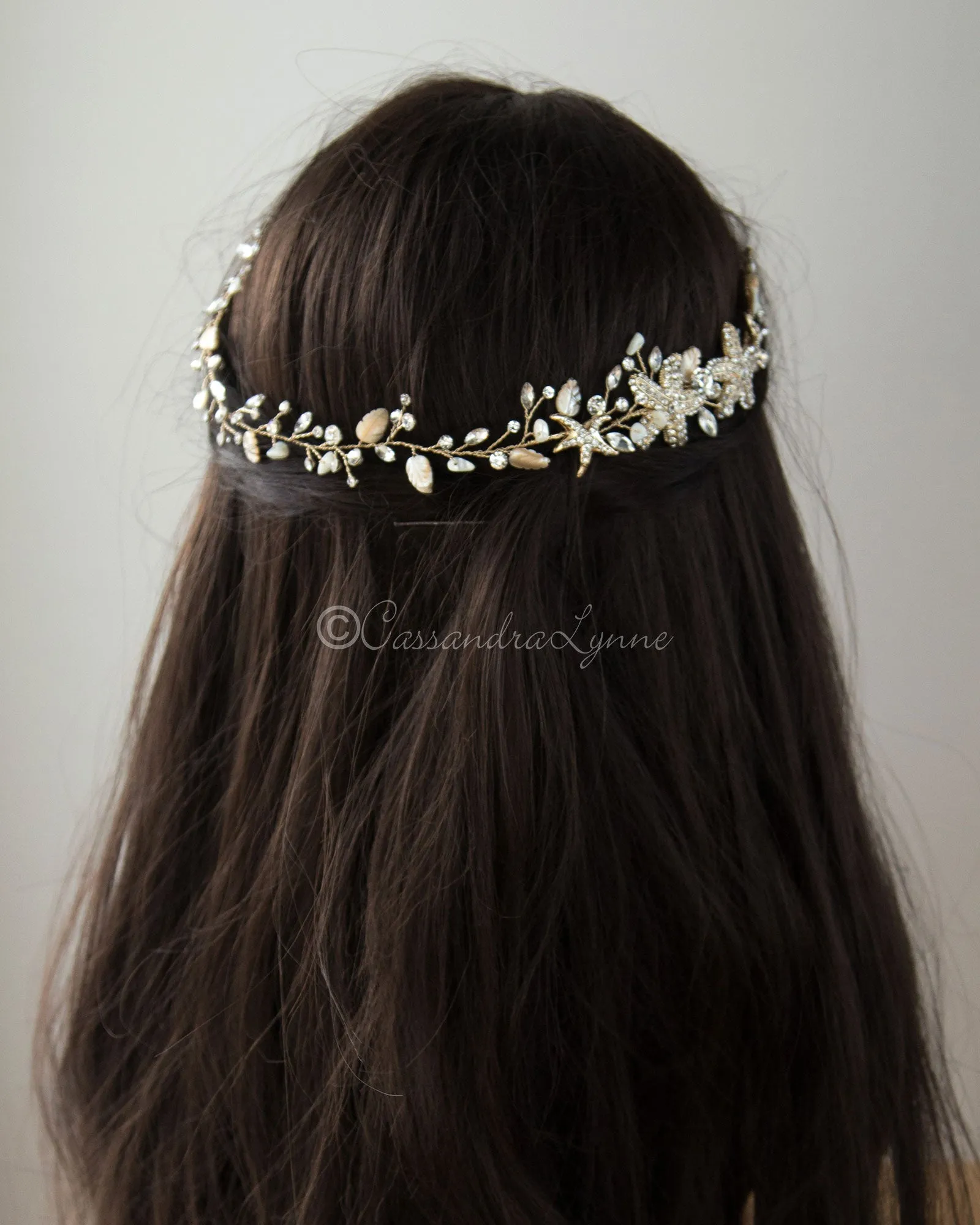 Beach Bride Hair Vine of Starfish and Shell