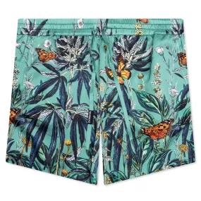 Botanical Silk Short - Ocean Botanical