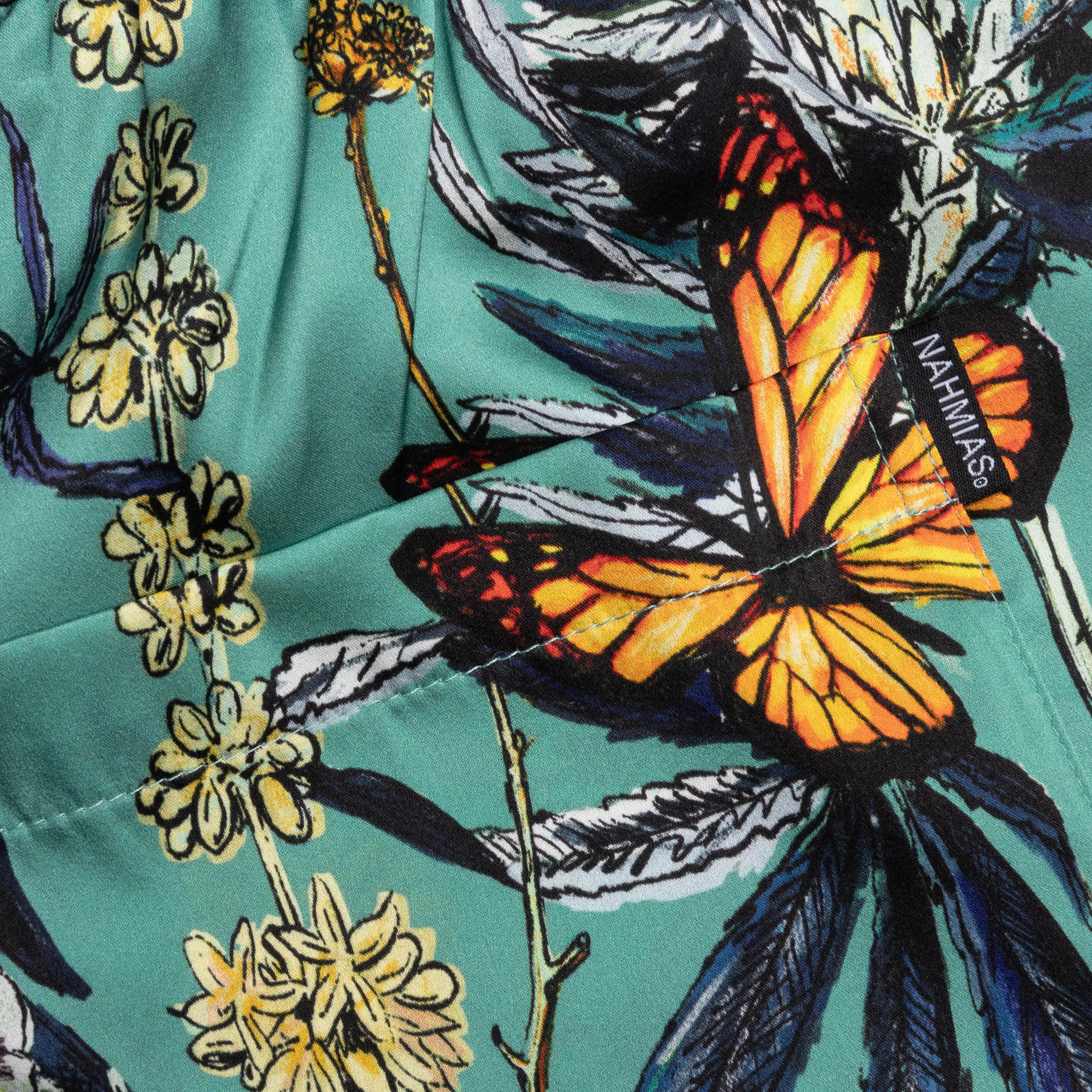 Botanical Silk Short - Ocean Botanical