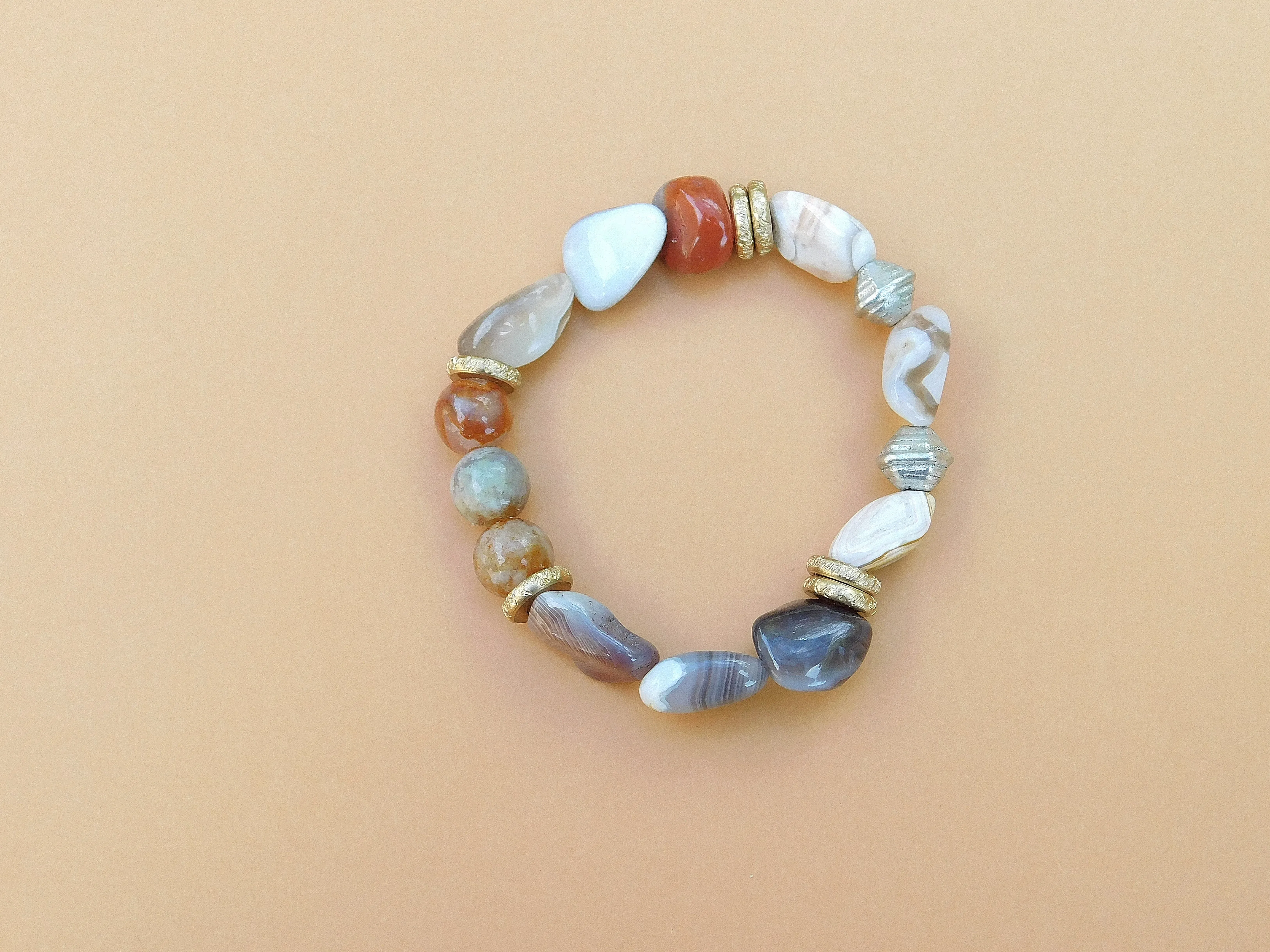 Botswana Agate Gemstone Bracelet