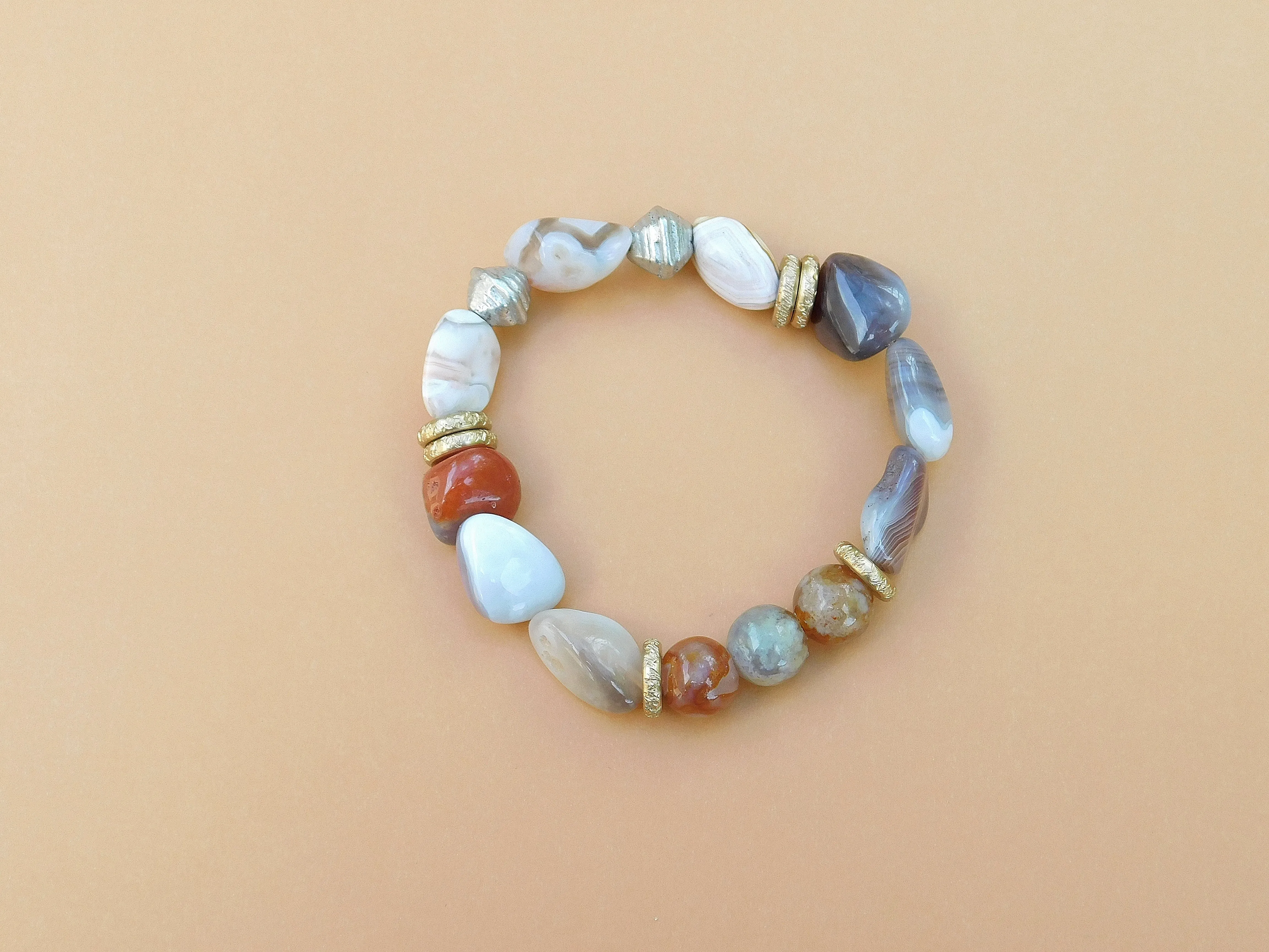 Botswana Agate Gemstone Bracelet