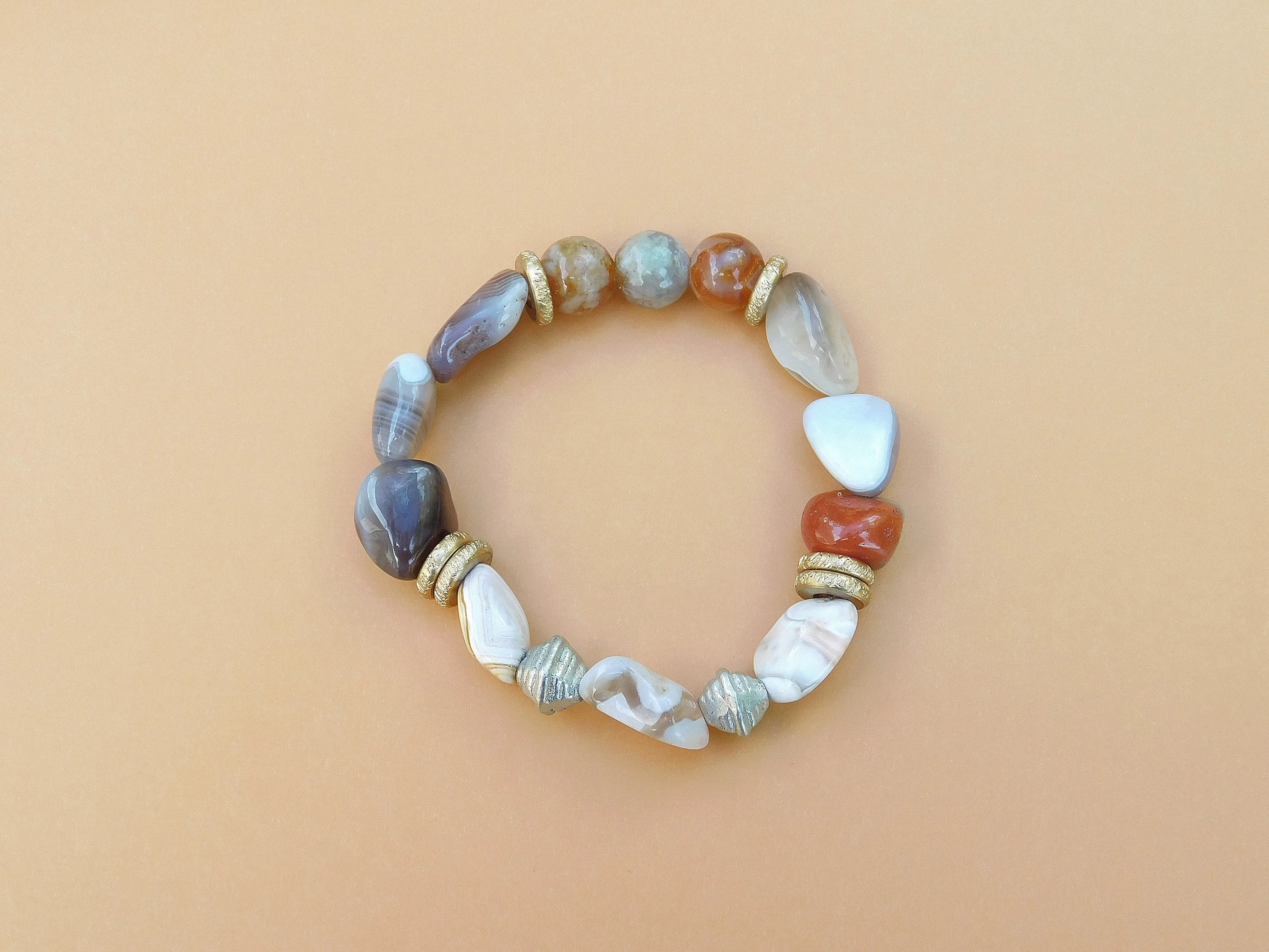 Botswana Agate Gemstone Bracelet