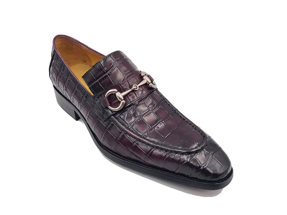 Buckle Loafer w Gator Embossed Leather