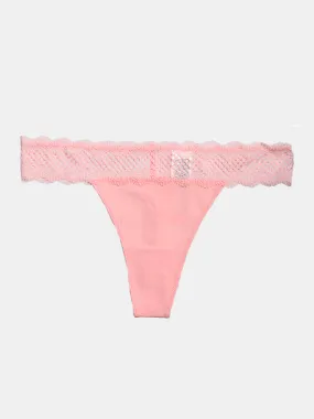 Calvin Klein Mirror Lace Thong Countryside - Pink