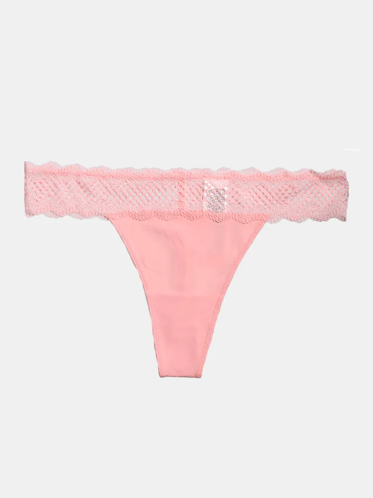 Calvin Klein Mirror Lace Thong Countryside - Pink