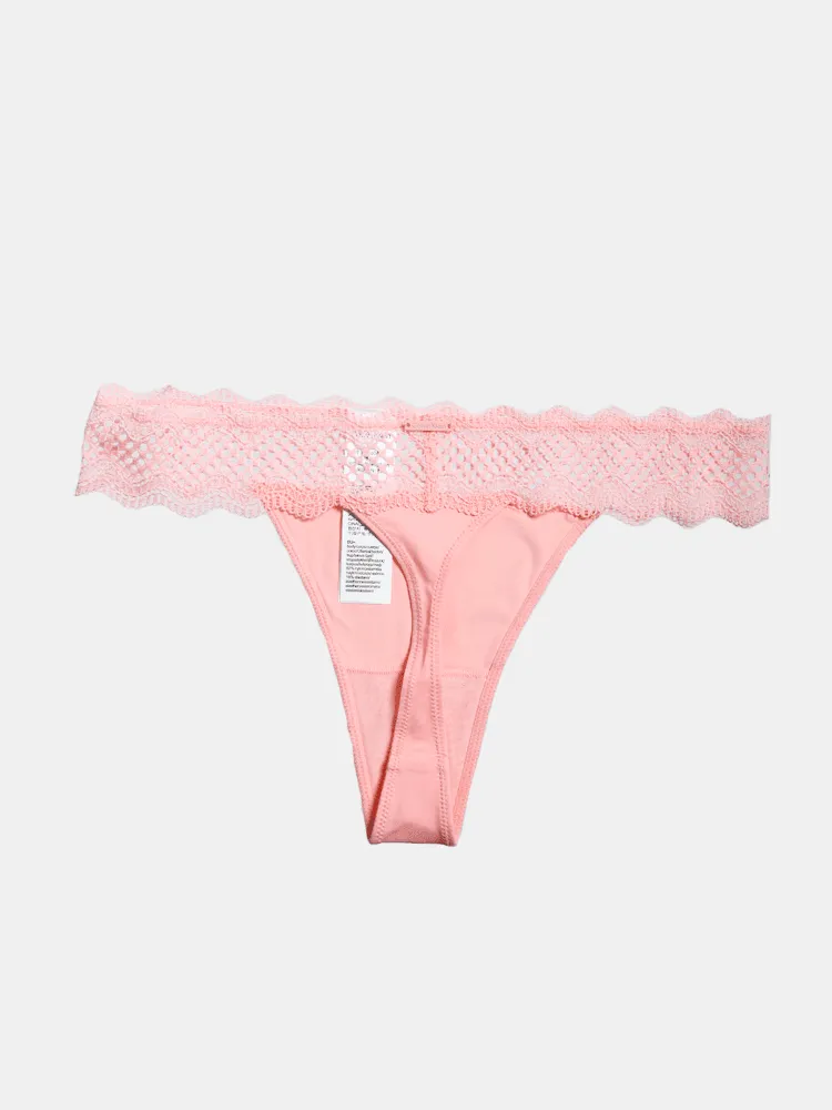 Calvin Klein Mirror Lace Thong Countryside - Pink