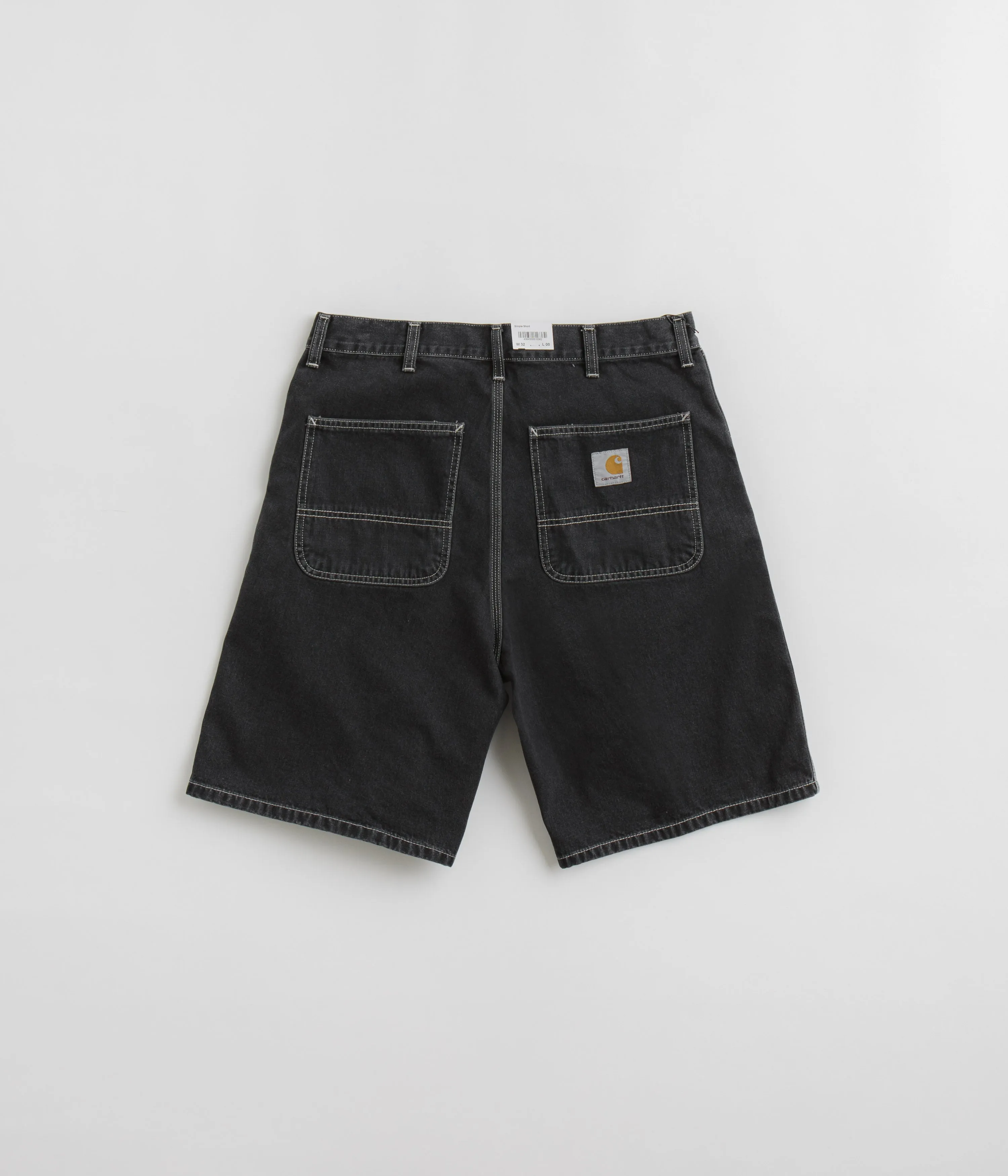 Carhartt Simple Shorts - Heavy Stone Washed Black