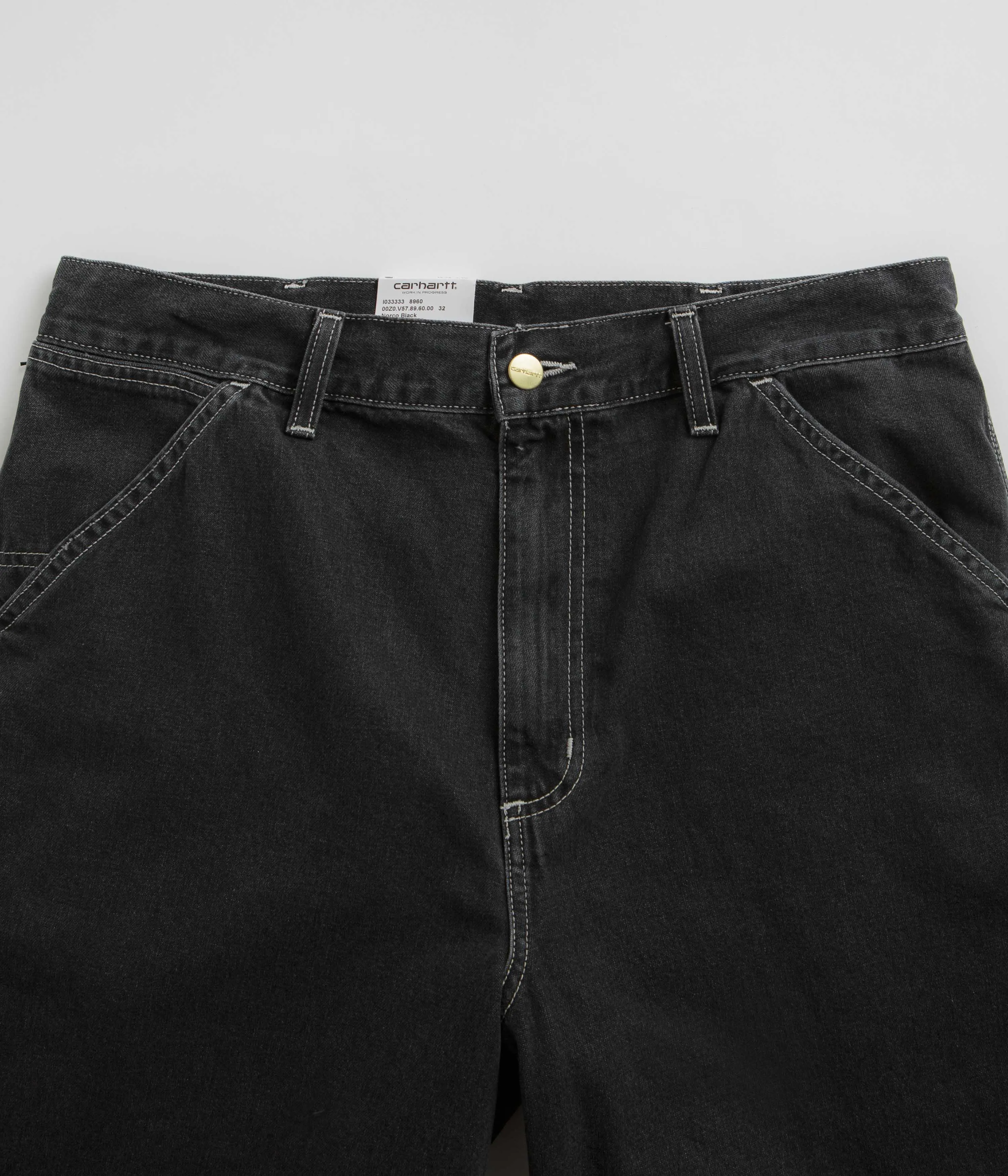 Carhartt Simple Shorts - Heavy Stone Washed Black