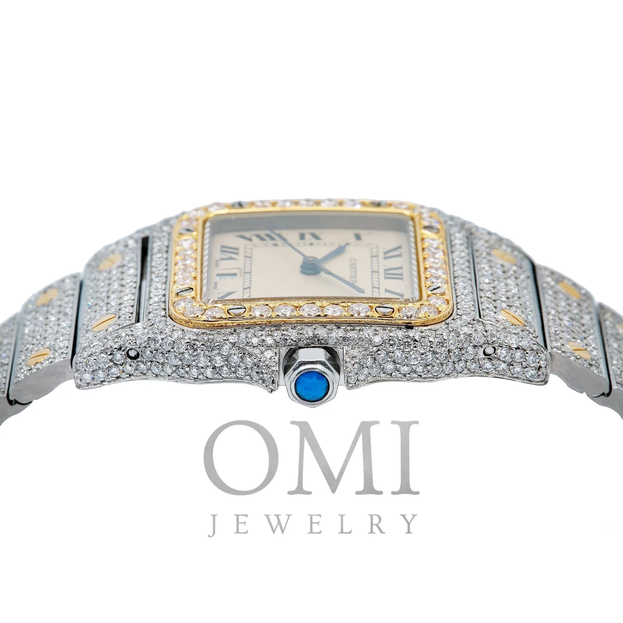 Cartier Santos Galbée 31MM White Dial With Two Tone Diamond Bracelet