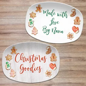 Christmas Cookie Platter  Made with Love  Custom Personalized Holiday Platter