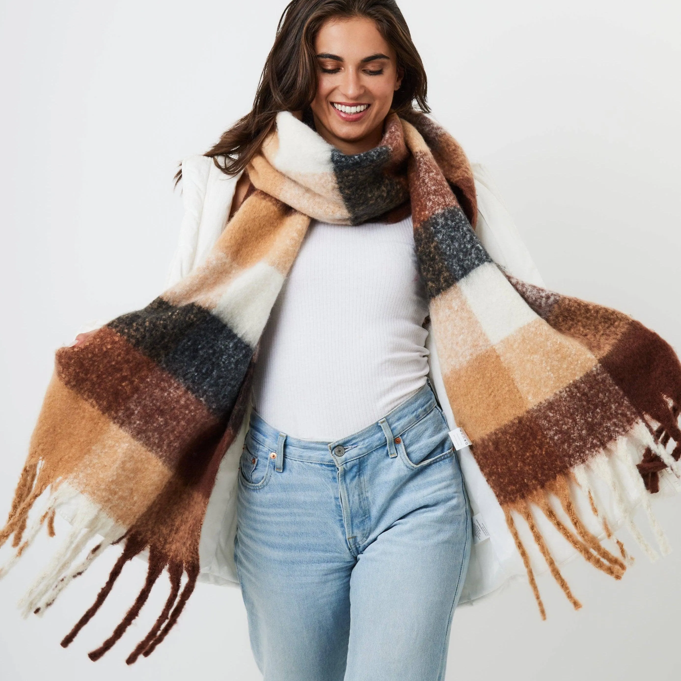 Chunky Scarf - Brown