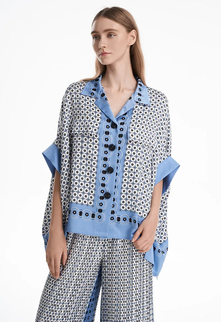 Circle Patterned Classic Shirt