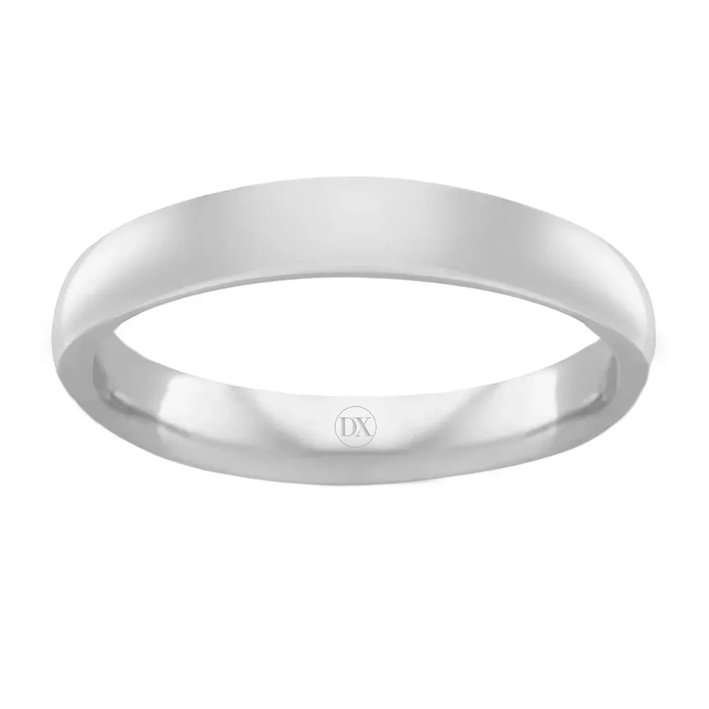 Classic Comfort 3mm - 18ct White Gold