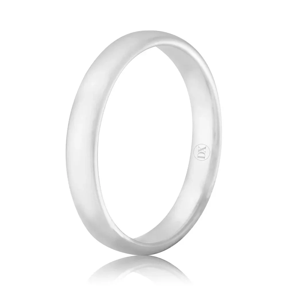 Classic Comfort 3mm - 18ct White Gold