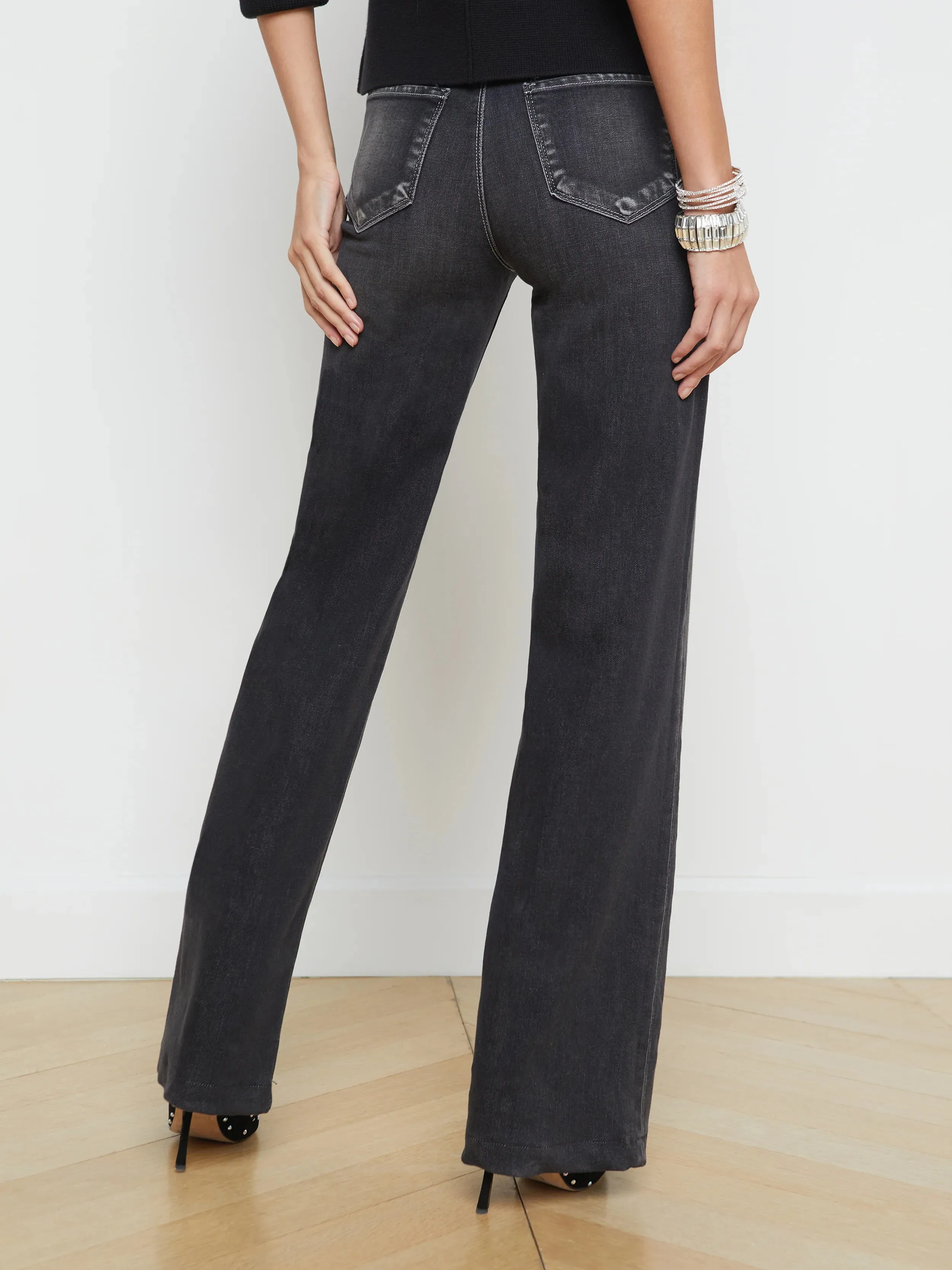 CLAYTON HIGH RISE WIDE LEG JEAN (VOLTA) - L'AGENCE