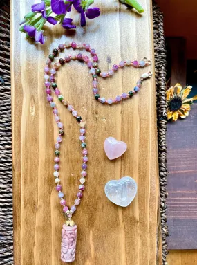 Compassion Tourmaline and Rhodochrosite necklace