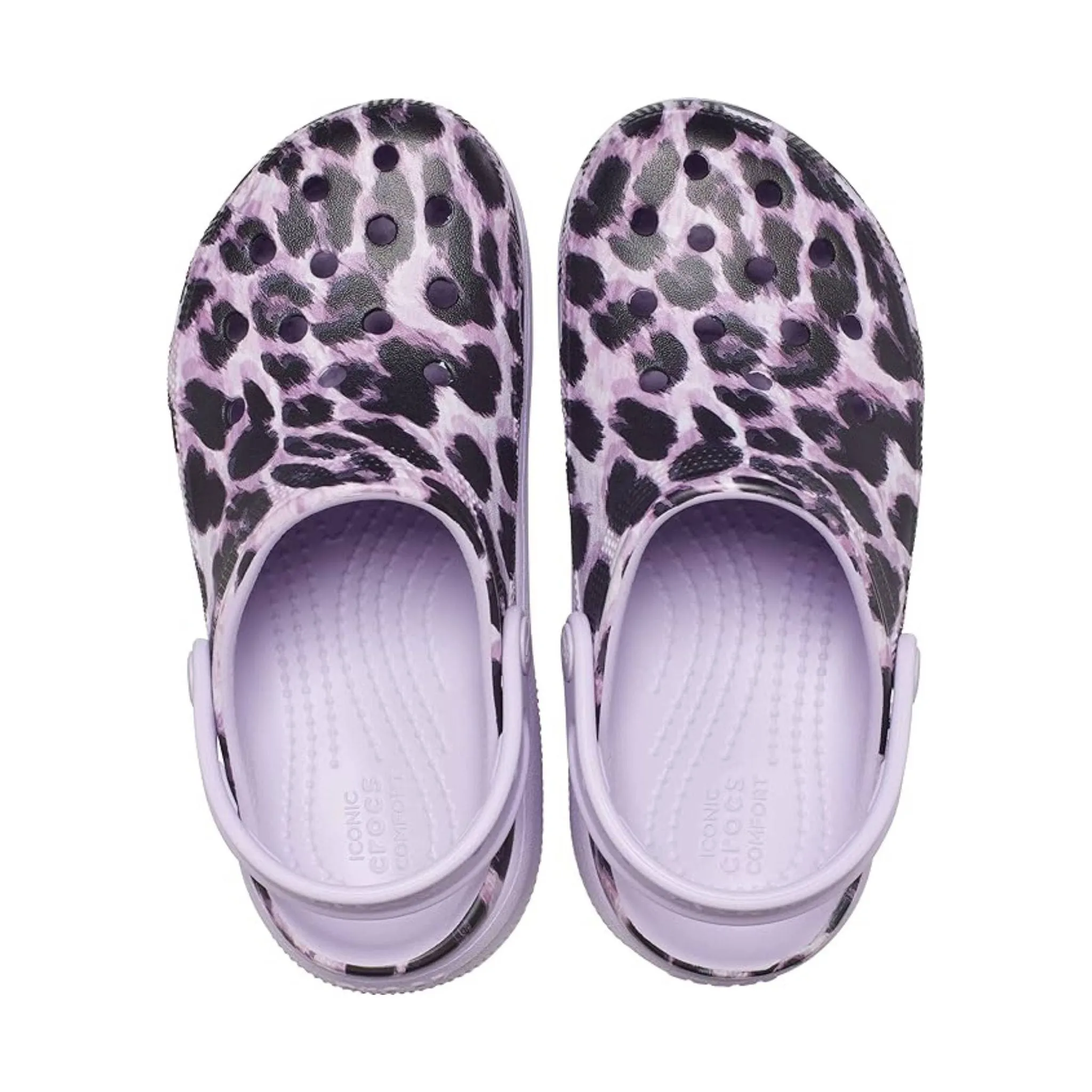 Crocs Kids' Classic Clog - Cutie Crush Animal Leopard Purple