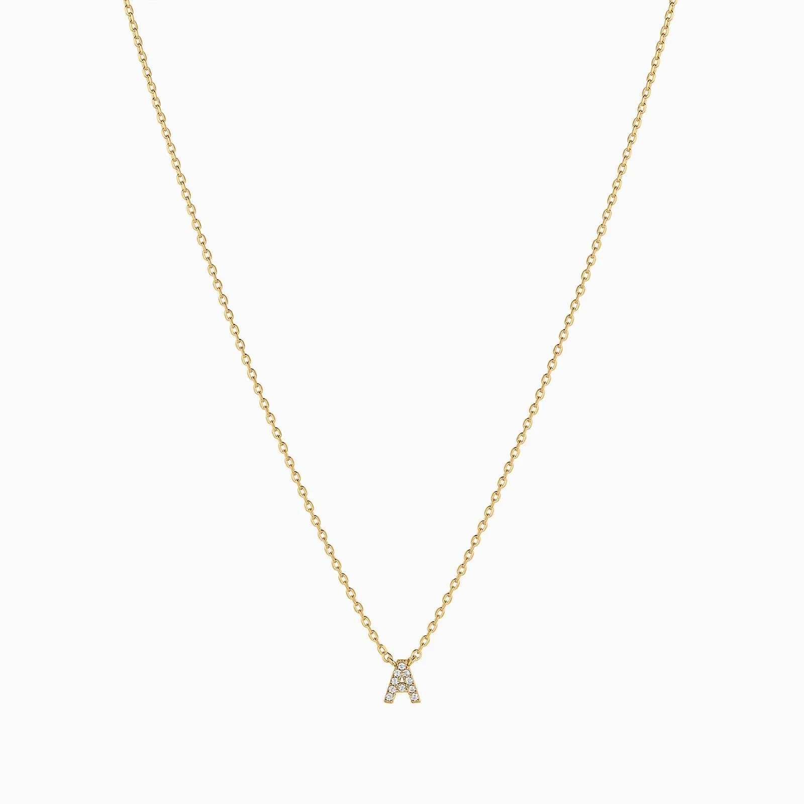 Crystal Initial Necklace